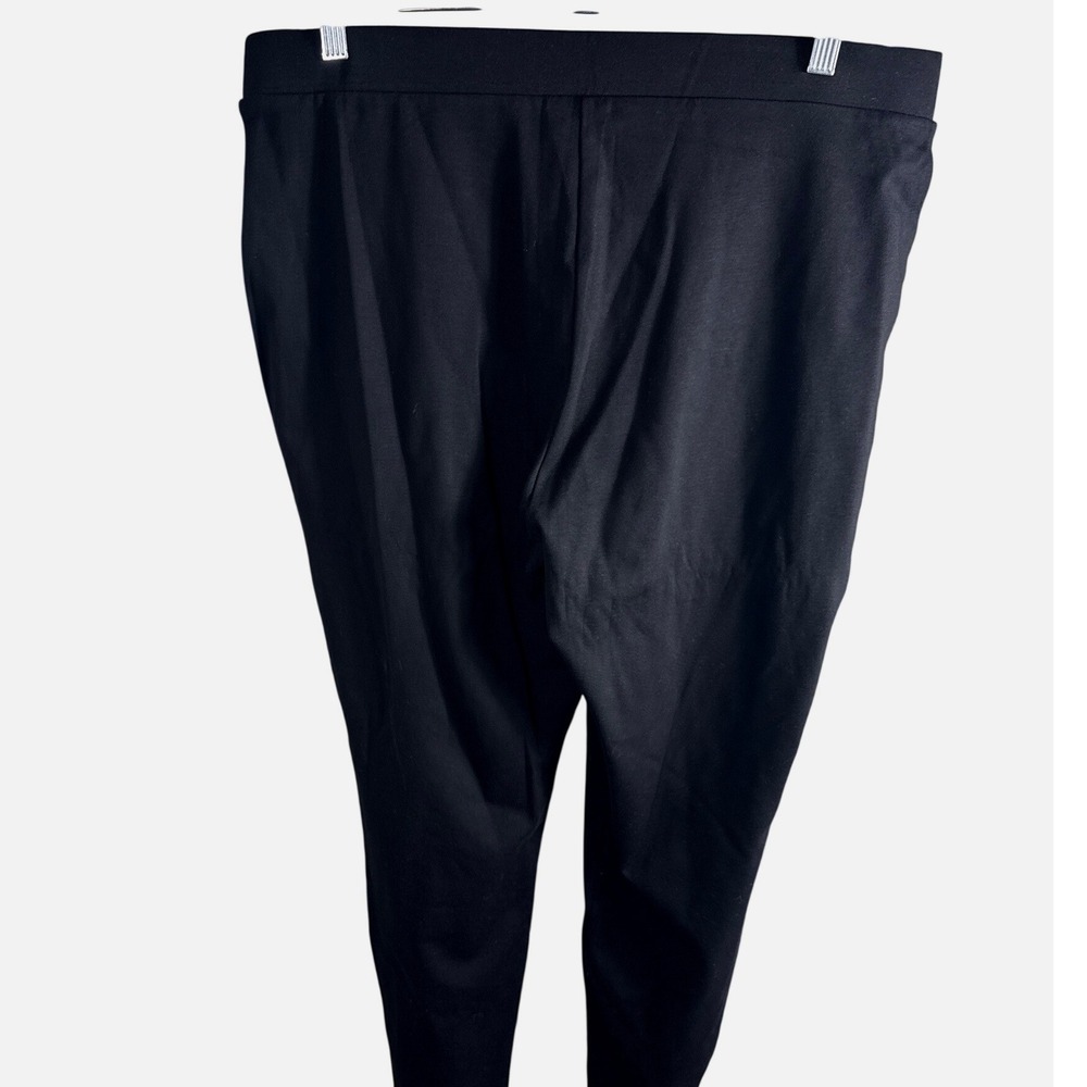 Philosophy Woman Black Pull On Tapered Leg Pants Plus Size 2X NWT Stretch Knit - Picture 3 of 9